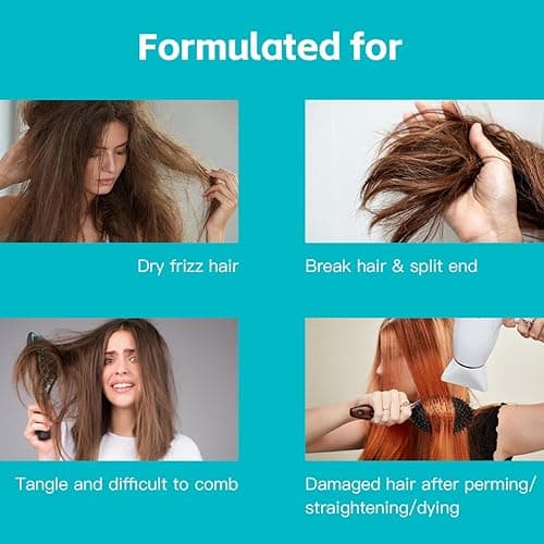 BUFSOU Keratin ALL-in-1 Leave-In Conditioner Spray | 450°F Heat Protectant + Split Ends Repair | Family-Safe Formula for All Hair Types | Vegan & Color-Treated Hair Approved (13.58 Fl Oz) thumbnail 8