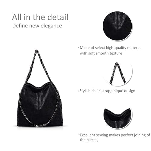 ZIYUEZIKUN Umhängetaschen für Frauen Damen Kette Umhängetasche Kettentasche Taschen für Damen Casual Handtasche große Hobo Schultertasche thumbnail 5