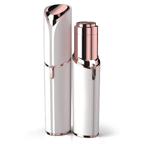 Facial Hair Remover for Women - as Seen on TV Painless Face Shaver - Electric Hair Removal Device for Face Lips Peach Fuzz with Light (White) - Image 1