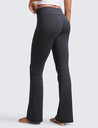 CRZ YOGA Womens Cloud Jersey Foldover Waist Flare Pants 31" - Yoga High Waisted Bootcut Lounge Casual thumbnail 2