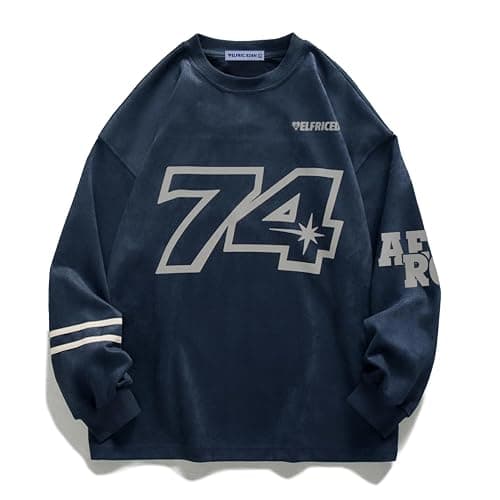 Aelfric Eden Oversized Crewneck Sweatshirts for Men Vintage Graphic Pullover Loose Fit Streetwear Long Sleeve Top - Image 1