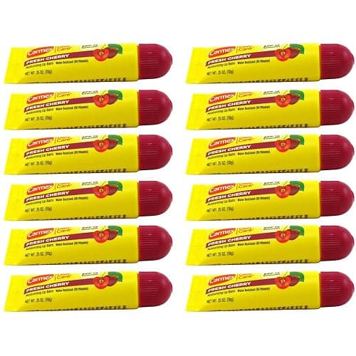 Carmex Lip Balm Tube Fresh Cherry SPF#15 0.35 Ounce (12 Pack) - Image 1
