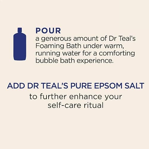 Dr Teal's Cozy Vanilla Season Comfort Pure Epsom Salt Soak and Cozy Vanilla Season Foaming Bath Duo Pack thumbnail 3