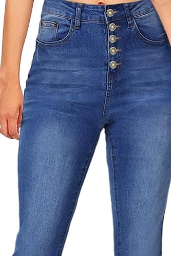 KDF Flare Jeans for Women Women's Bootcut Bell Bottom Jeans High Waisted Stretch Slimming Bell Bottoms Jeans thumbnail 4