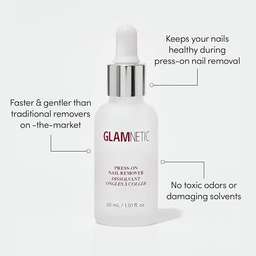 Glamnetic Press On Nail Remover | Odorless, No Acetone, Gentle Press-On Nail Remover Serum for Fake Nails | 30 ml/1.01 fl. oz. thumbnail 4