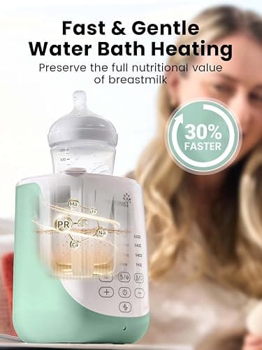 GROWNSY Nutri Bottle Warmer with Innovative Auto-Lift Feature, 10-in-1 Fast Baby Bottle Warmer with Night Light, Retain Nutrients Milk Warmer for All Bottles thumbnail 3