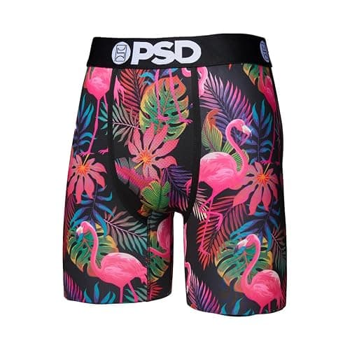 PSD Underwear Mens Boxer Briefs - Tropical Print, Standard Length Packs and Singles, Soft & Breathable Boxer Briefs for Men thumbnail 2