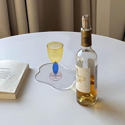 Creative Wine Glasses, 13.5 oz Red Wine Glass Colorful Wine Glass Goblet Wine Cocktail Juice Glass for Party Dinner Wedding Festival Kitchen Bar Celebration (1Pcs) (4) - 4 thumbnail 7