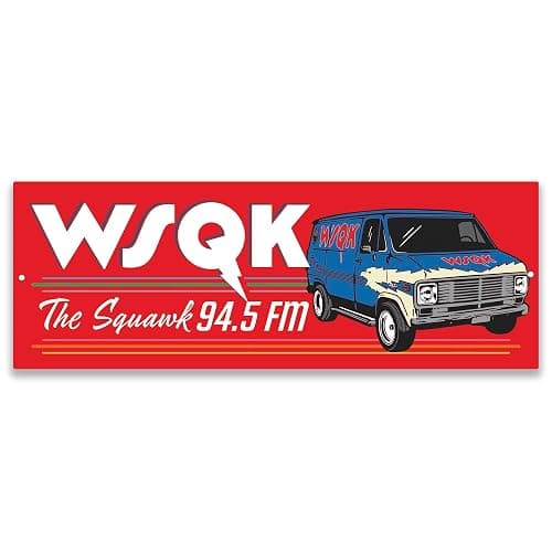 Stranger Things WSQK Metal Sign - Retro Hawkins Radio Station Wall Decor for Fans of the Upside Down - Image 1
