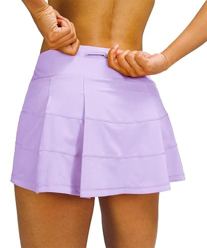 MEIVSO Women's Pleated Workout Tennis Skirts with Pockets Activewear Sports Skort Built-in Shorts thumbnail 5