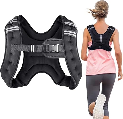 Henkelion Weighted Vest Weight Vest for Men Women Kids Weights Included, Body Weight Vests Adjustable for Running, Training Workout, Jogging, Walking - 20 lbs - Black
