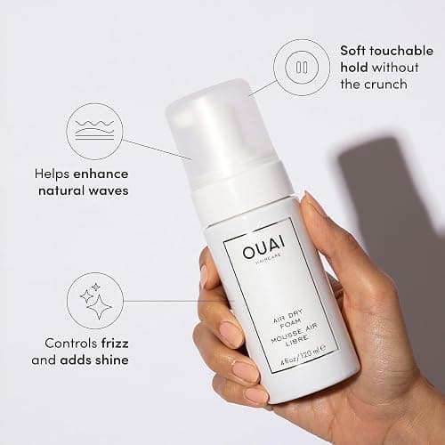 OUAI Air Dry Foam - Hair Mousse for Curly Hair & Beach Waves - Conditioning & Detangling With Kale and Carrot Extract - Paraben, Phthalate and Sulfate Free (4 Oz) thumbnail 2