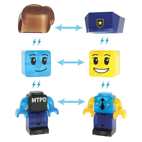 MAGNA-TILES Police Station 35-Piece Magnetic Construction Set, The Original Magnetic Building Brand thumbnail 8