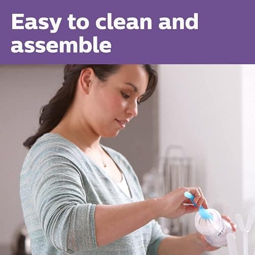 Philips Avent Natural Baby Bottles with Natural Response Nipples (Medium Flow, Flow 3), 9oz, 3-pack, SCY903/03 - Clear - 9oz - 3-pack thumbnail 9
