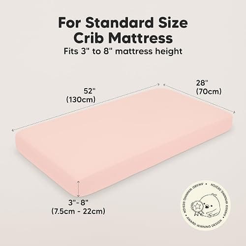 KeaBabies 2-Pack Baby Crib Sheets for Boys, Girls, 52x28 Fitted (Cameo) | Viscose Derived from Bamboo, Toddler Bed Sheets Neutral, Fitted Crib Mattress Sheet for Standard Baby Bedding, Soft, Cozy thumbnail 2