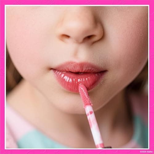 Barbie 7 Piece Plant Based Lip Gloss, Girls Party Favors, First Makeup Set for Girl, Perfect for Parties, Sleepovers, and Birthday Gifts, Ages 3+, by Townley Girl thumbnail 7
