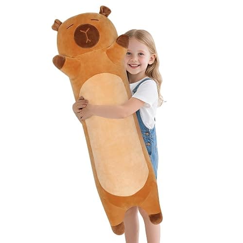 33 ih Cute Capybara Plush, Capybara Stuffed Animal, Long Capibaras Peluches Body Pillow Kawaii Plushies Decor Gifts for Kids Adult Boys Girls thumbnail 8
