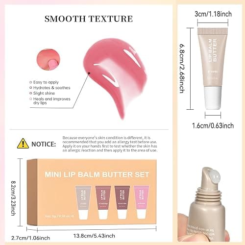4Pcs Hydrating Lip Gloss Set, Mini Lip Balm Pack, High Shine Glass Finish Lip Moisturizing Plumping Lip Gloss Shiny Jelly Liquid Lipstick for Women thumbnail 9