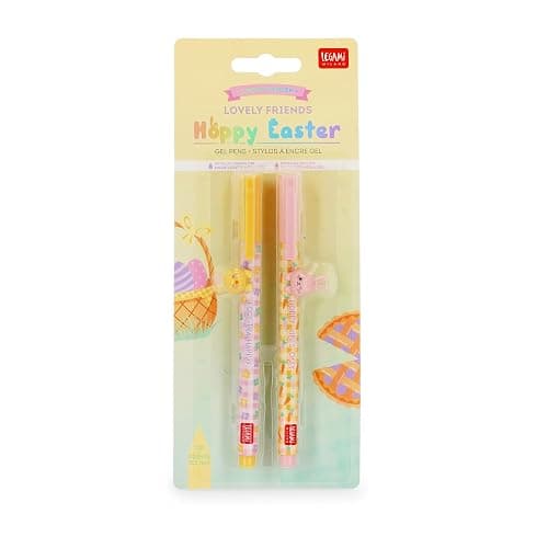 Legami - Set di 2 Penne Gel Lovely Friends, Hoppy Easter, Edizione Limitata, Animaletto Decorativo Rimovibile e Ricombinabile, Evita il Rotolamento, Inchiostro Rosa e Viola thumbnail 6
