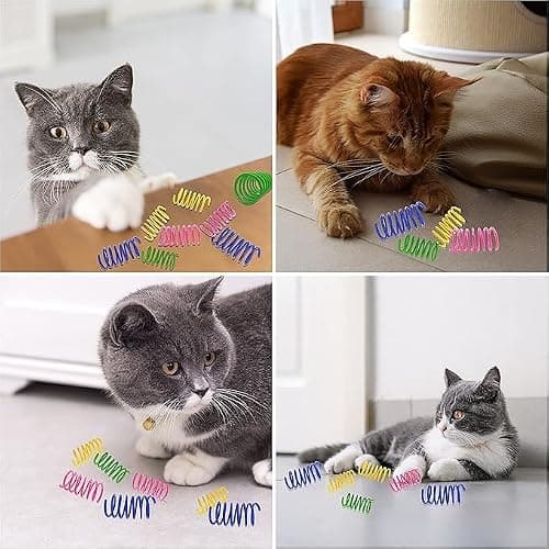 YULOYI Cat Toys for Indoor Cats - 34 Packs Interactive Set with Colorful Springs, Mouse Toy, Catnip Ropes, Balls, Bells, and Sisal Ball for Kittens thumbnail 7