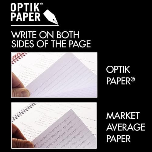 Black n' Red Business Notebooks, 3 Pack, Soft Cover, Twin Wire, 70 Sheets, 11" x 8-1/2", Black (400161060) thumbnail 2