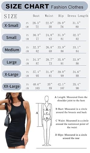 Samefar Womens Ribbed Scoop Neck Sleeveless Tank Dresses Basic Bodycon Mini Dress thumbnail 4