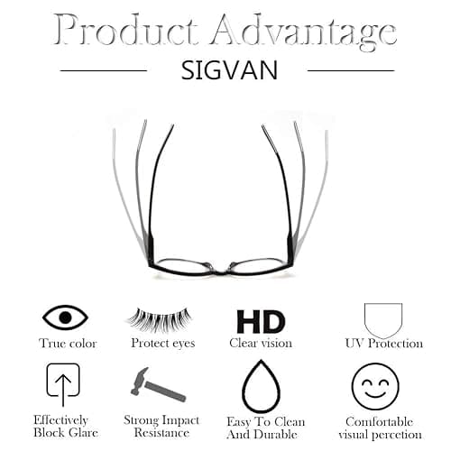 SIGVAN 3 Pack Reading Glasses Spring Hinge Stylish Readers Black/Tortoise for Men and Women thumbnail 3