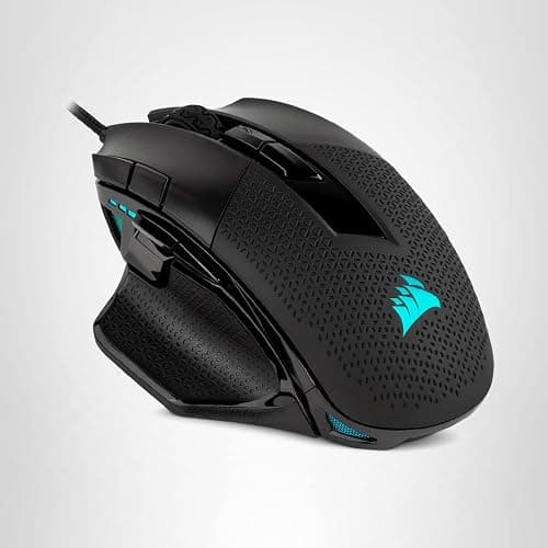 Corsair NIGHTSWORD RGB Gaming Mouse for FPS, MOBA - 18,000 DPI - 10 Programmable Buttons - Weight System - iCUE Compatible - Black thumbnail 9