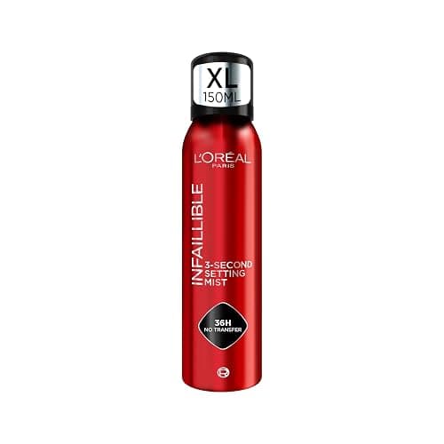 L'Oréal Paris Setting Spray XL, Infallible 3-Second Setting Mist for Face, Up To 36 Hour Makeup Wear, Fixing Spray, Waterproof and Sweatproof, Transfer-proof and Non-sticky 150ml - Image 1