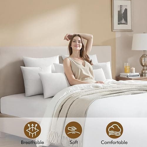 MIULEE 16x20 Inch Pillow Insert, Throw Pillow for Bed Sofa Couch Rectangle Decorative Lumbar Virgin Microfiber Stuffer thumbnail 4