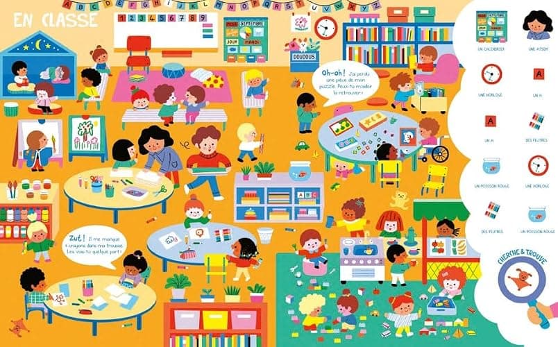 Cherche et trouve de mes 3 ans L'école maternelle Album tout-carton À partir de 3 ans thumbnail 3