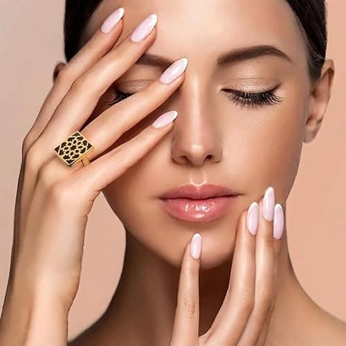 24Pcs Pink French Tip Press on Nails Medium Almond QUNQINLI Valentines Fake Nails Press ons Nail Tip Kit 3D Bow False Nails Leopard French Acrylic Glue on Nails Nude Stick on Nail for Women thumbnail 6