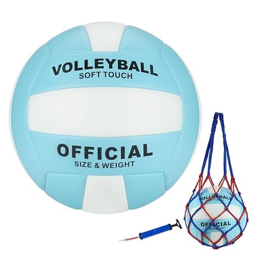UUBEMM Volleyball Soft Touch for Indoor Outdoor Beach Park Games Gym Practice,Official Size Backyard Volleyballs with Pump for Adults,Teens, Beginners Gifts - Image 1