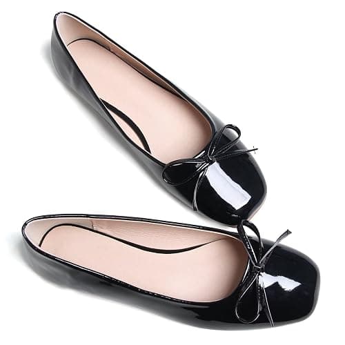 Dear Time Women's Casual Foldable Ballet Flats Square Toe Ballerina Flats Shoes Comfortable thumbnail 3