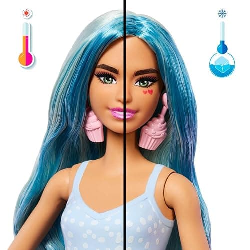 Barbie Pop Reveal Series Fashion Doll & Accessories Set, Treat Series, Cool Cupcake Theme with Pet, 8 Surprises Include Color Change thumbnail 2