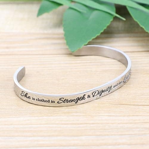 𝐂𝐡𝐫𝐢𝐬𝐭𝐢𝐚𝐧 𝐁𝐫𝐚𝐜𝐞𝐥𝐞𝐭𝐬 for 𝐖𝐨𝐦𝐞𝐧 Inspirational Gifts Bible Verse Religious Faith Jewelry Cuff Bracelet Mothers Day Christmas Birthday Jewelry for Her Mother Daughter thumbnail 2