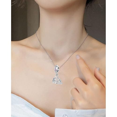 TGLS Princess Queen Crown Charm Compatible With Pandora Bracelets Jewelry Birthday Gifts for Mother Girlfriend Daughter Her Women thumbnail 5