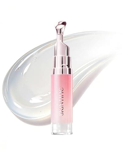 SKINTIFIC Peptide Brightening Lip Serum, Hydrating & Plumping Tinted Lip Gloss, Moisturizing Lip Balm with Polypeptides & Squalane for Glossy Sheer, Smooth Lips(00 Clear) - Image 1
