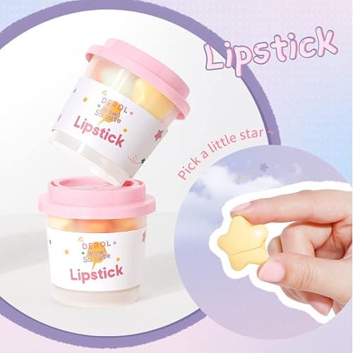 Garcoa Laboratories Mini Star Lipstick Set, 6Pcs Cute Long Lasting Matte Lipstick Set, Portable Colorful Velvet Lipsticks with Pink Cup, Suitable for Various Makeup thumbnail 3