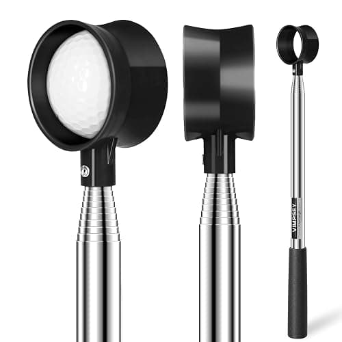 VIMPSEY Golf Ball Retriever Telescopic for Water, 9Ft/12Ft/16.3Ft/20Ft Stainless Steel Golf Ball Retriever, Professional Golf Ball Retriever - Image 1