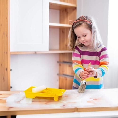 POOVI Tool Trio, Paint Brush, Roller, Sponge, All The Tools You Need to Apply Finish All in One Paint Yellow thumbnail 5