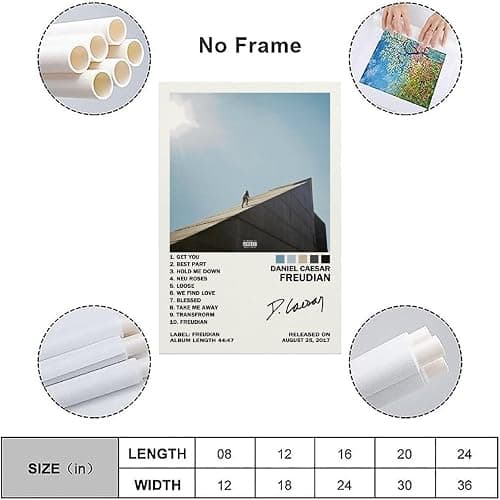 KUCOON Daniel Caesar Freudian Poster Canvas Wall Art Living Room Posters Bedroom Painting 12x18inch(30x45cm) thumbnail 3