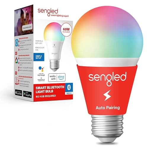 Sengled Smart Light Bulbs, Color Changing Alexa/Bluetooth Mesh, Dimmable LED Bulb A19 E26 Multicolor, High CRI, High Brightness, 8.7W 800LM, 1Pack - Image 1