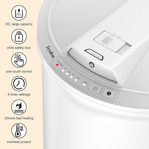 Trydow Ultra Large Capacity Towel Warmer Bucket, Rapid Heating with Timer, One-Button Control, Safety Lock, Perfect for Home and Spa thumbnail 2