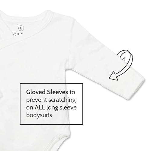 Baby Side Snap Bodysuit Set, 100% Cotton Boy Girl Unisex Kimono Onesie, 4 Pack thumbnail 2