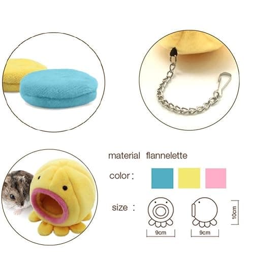 Petall Pet Hamster Warm Bed House Cusion Fleece Hut Hanging Cage Cute Toy Nest for Mini Small Animal Mice,Rat,Sugar Glider,Chinchilla,Dwraf Hamster,Gerbil thumbnail 4