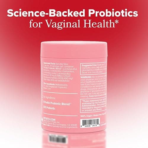O Positiv URO Vaginal Probiotics for Women pH Balance with Prebiotics & Lactobacillus – Vaginal Health Supplement – Promote Healthy Vaginal Odor & Flora, 60 Count (Pack of 1), 1 Month Supply thumbnail 9