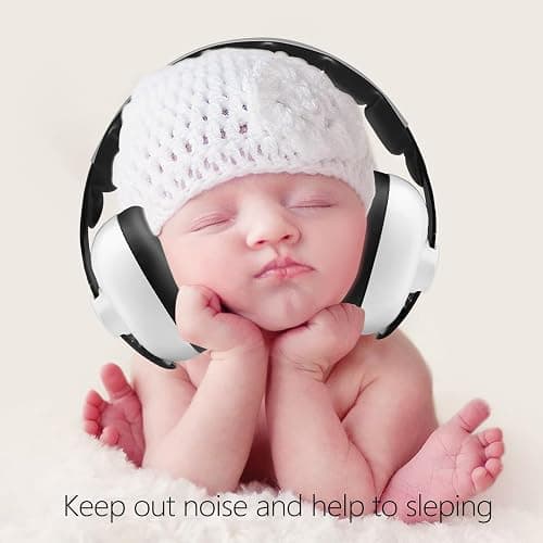 BBTKCARE Baby Headphones - Infant Ear Protection Earmuffs 3-36 Months - Noise Cancelling Travel Essentials - White thumbnail 6