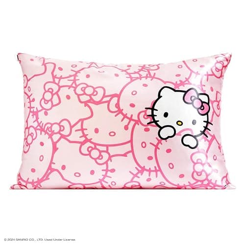 Kitsch x Hello Kitty (Pink Kitty Faces) - Satin Pillowcase with Zipper for Hair and Skin, Softer Than Silk Pillow Case, Cooling Pillow Cover, Machine Washable, Queen/Standard (19x26) thumbnail 3
