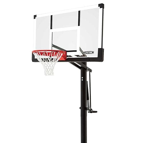 Lifetime 90602 In-Ground 54" Tempered Glass Pump Adjust Basketball System - Image 1